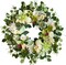 Spring Wreaths for Front Door, 24" Artificial Green & White Floral Wreath with Peony & Hydrangea – Spring Summer Indoor Outdoor Wreath for Home, Wall, Porch, Wedding & Party Décor